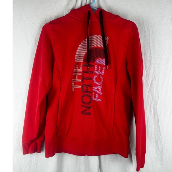 North face orange red hoodie size‎ Medium - Picture 1 of 6